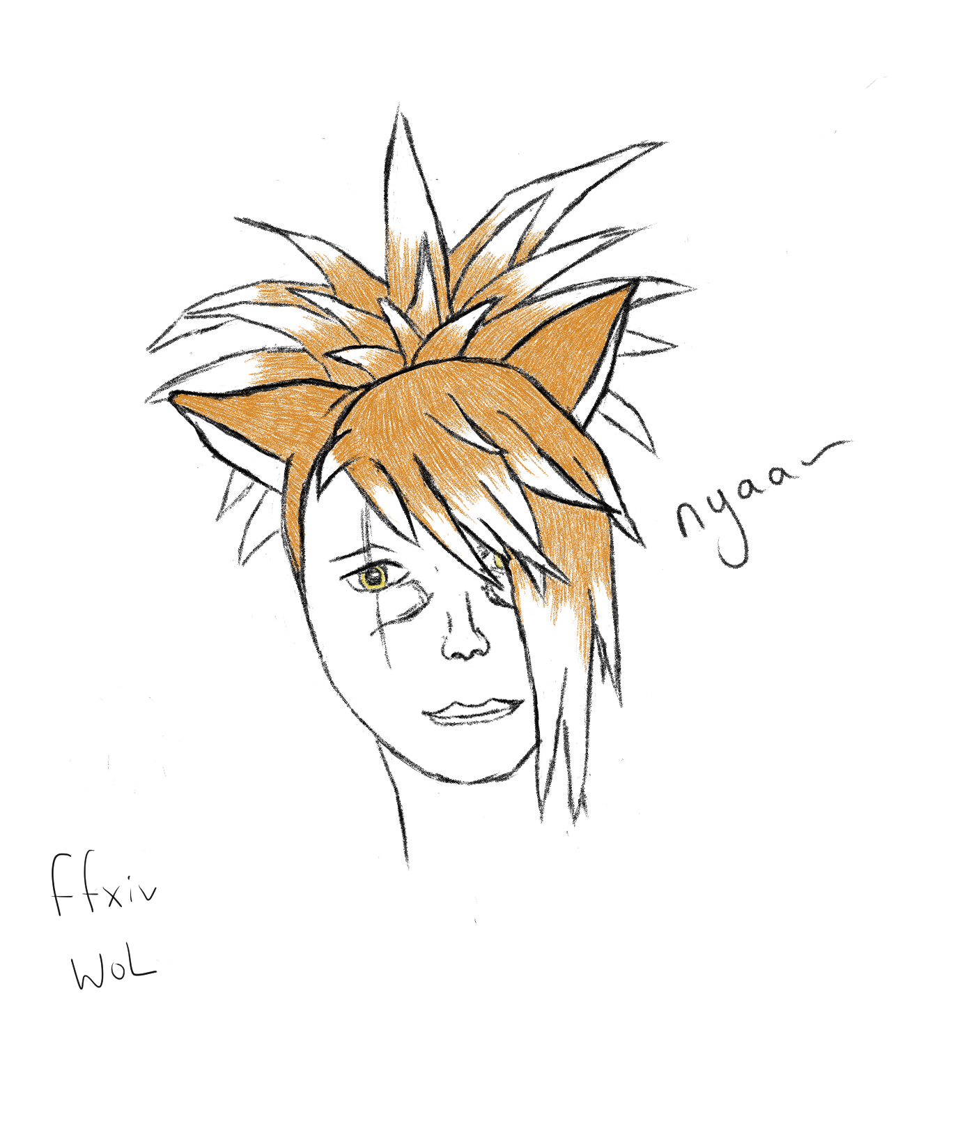 Digital drawing of FFXIV WoL