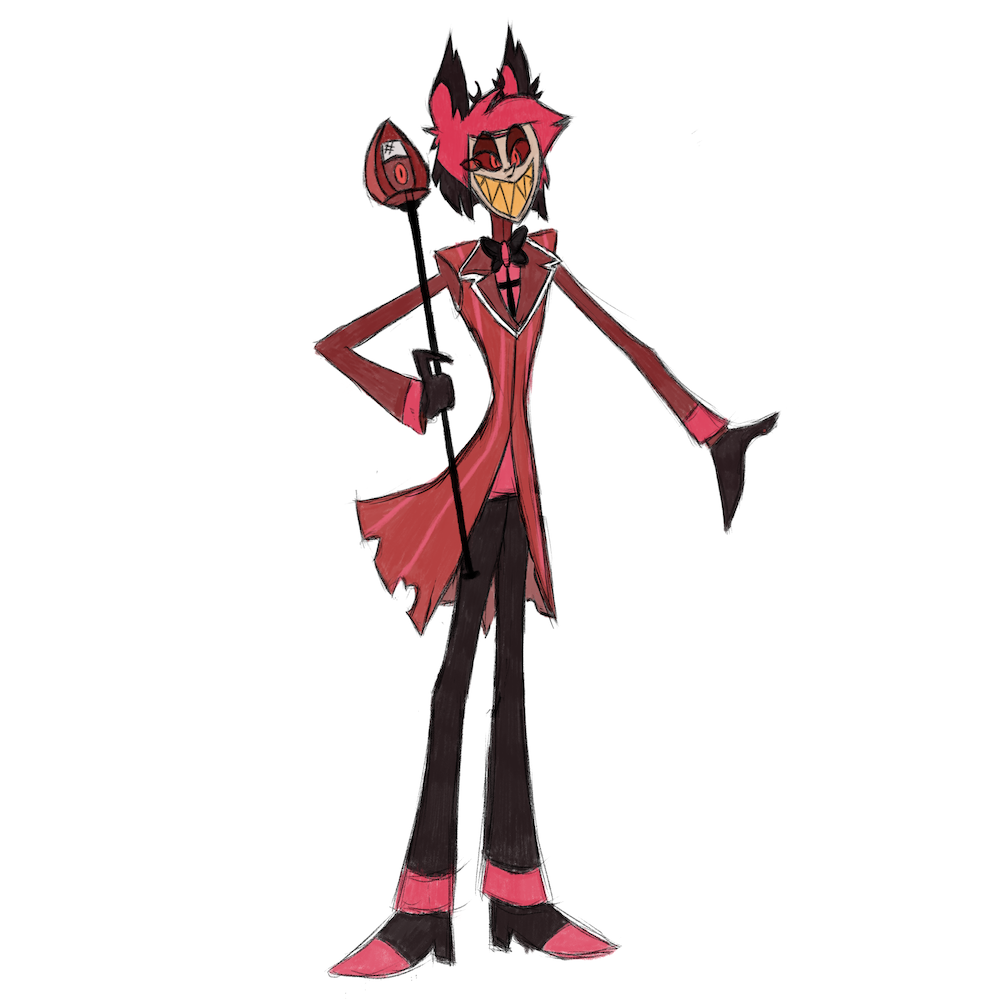 Digital sketch of Alastor (Hazbin Hotel)