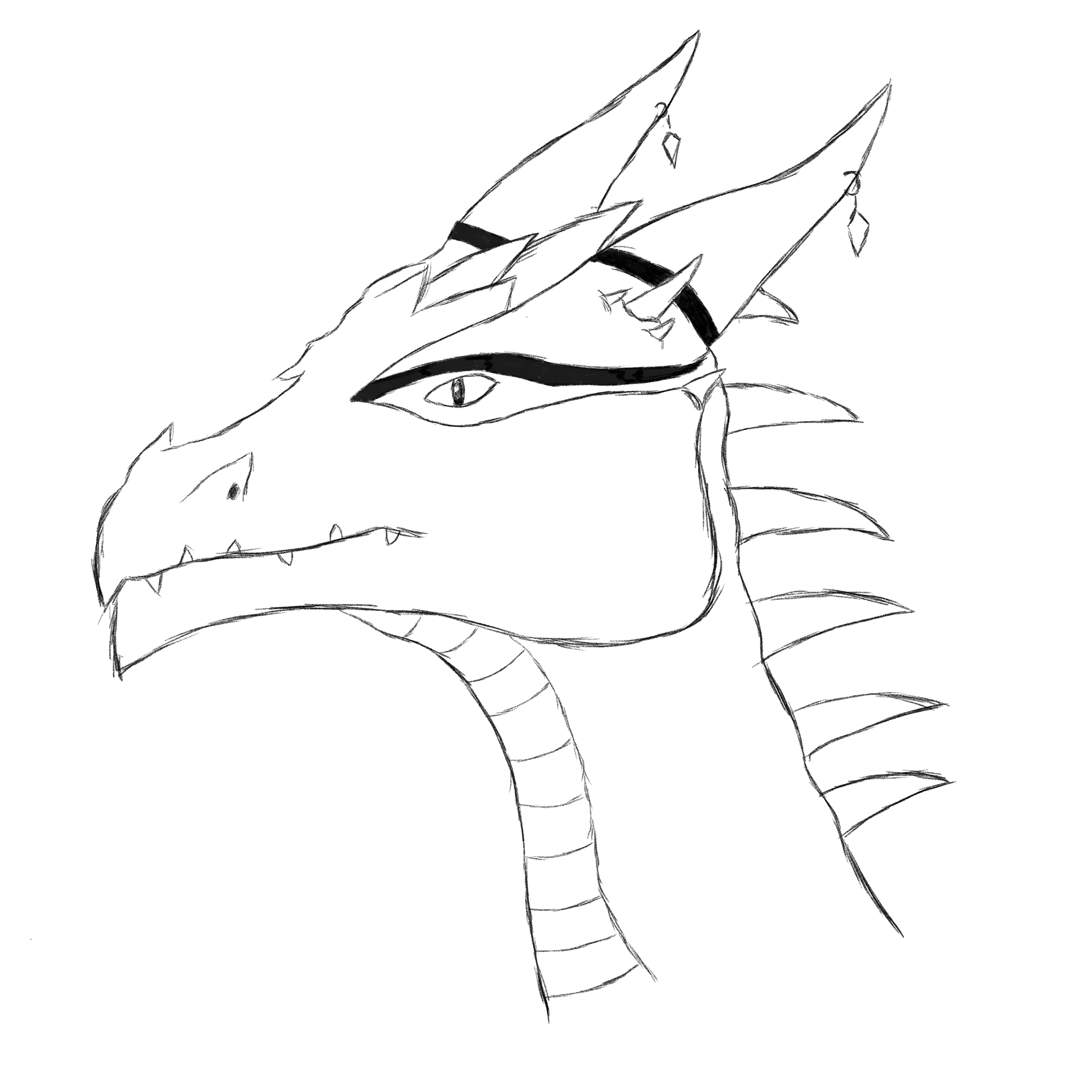 Digital drawing of a dragon