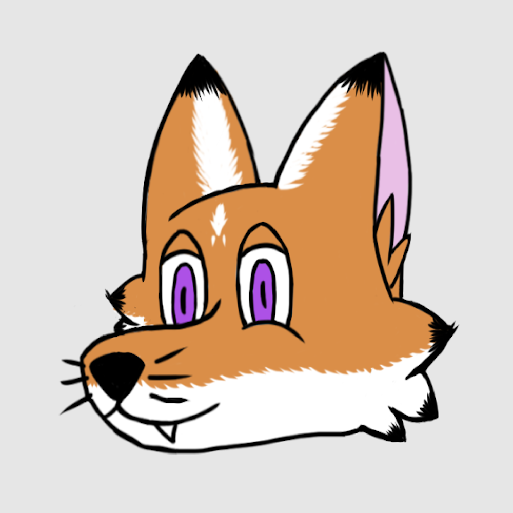 Digital drawing of a fox